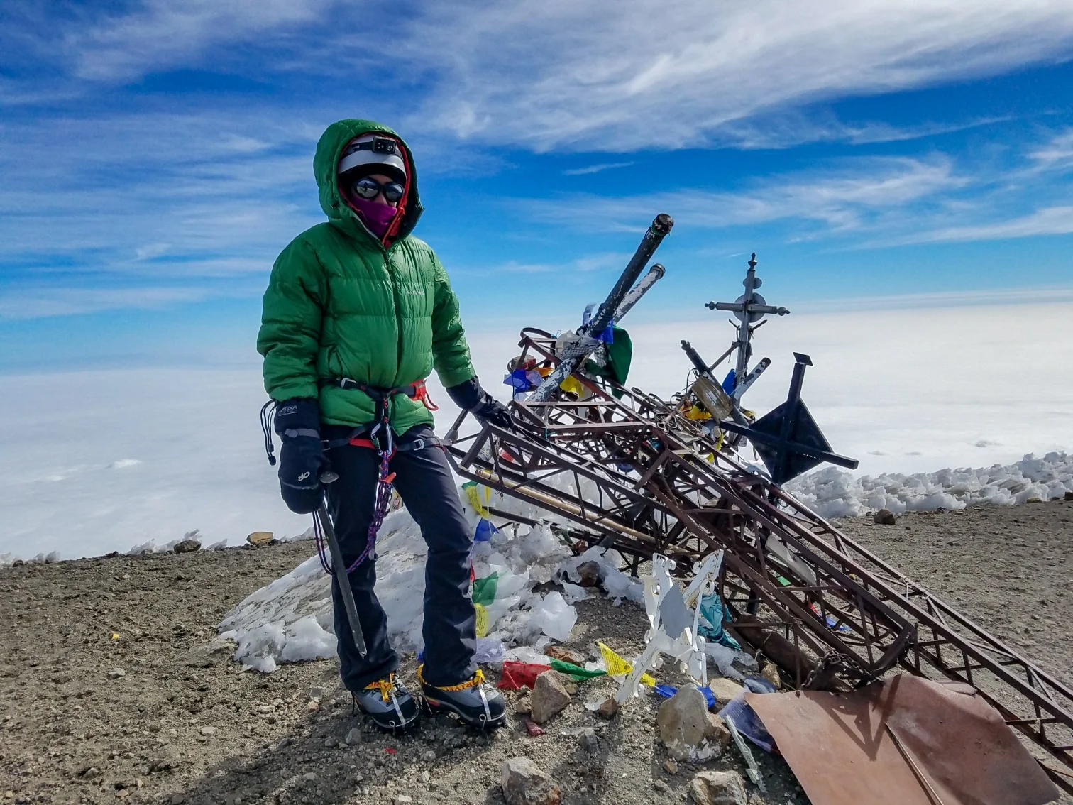 Photo credit: Nathan Kaul (Rebecca standing on the summit of Pico de Orizaba 18,490’)