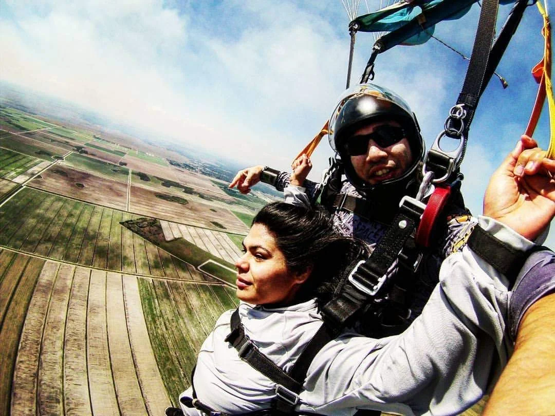 Dana Ramirez started skydiving in order to get out of her comfort zone and try something new. Her mother-in-law introduced her to the sport. Photo courtesy of Dana Ramirez.
