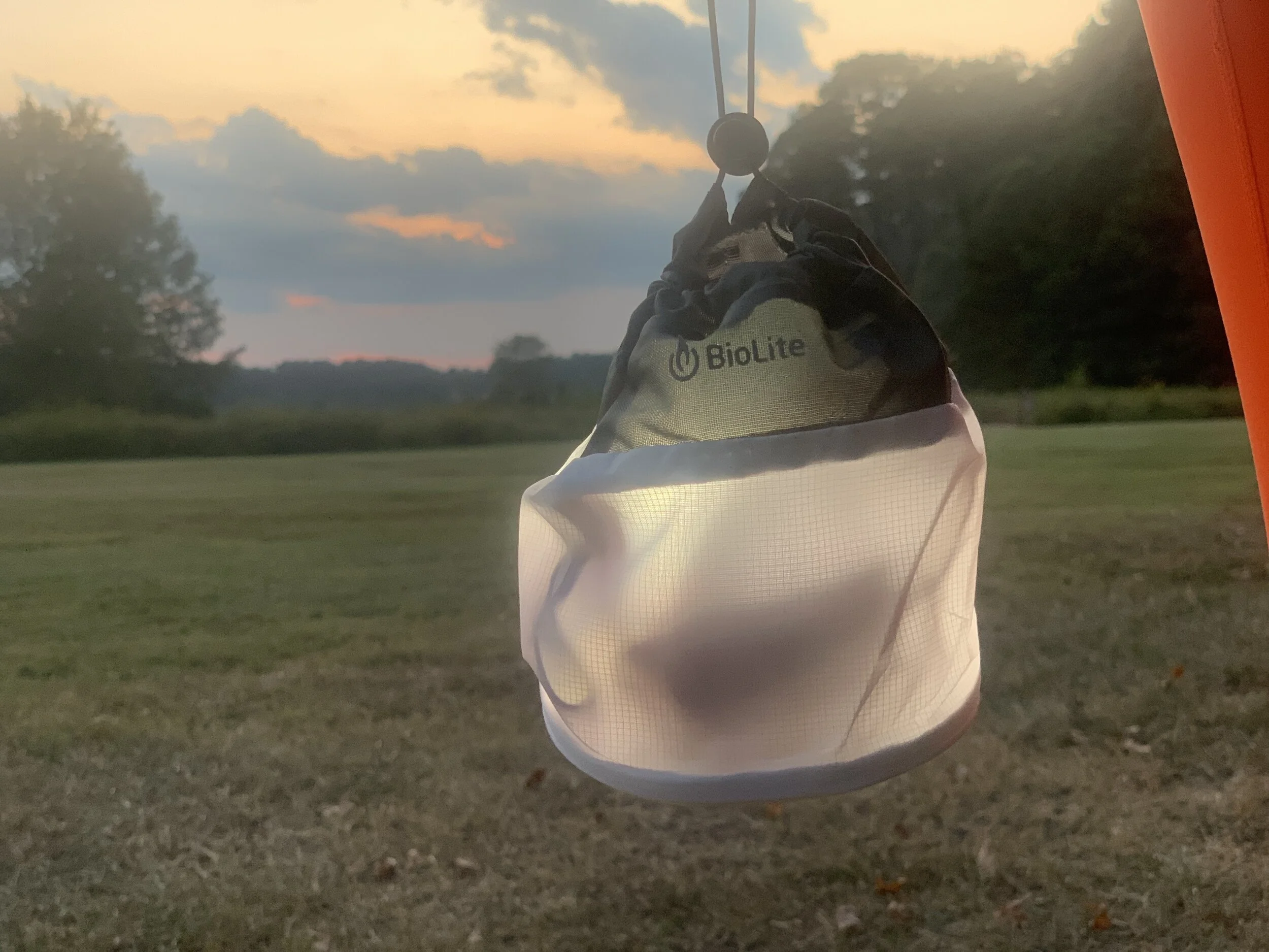 BioLite Headlamp 330 inside the light diffusing stuff sack