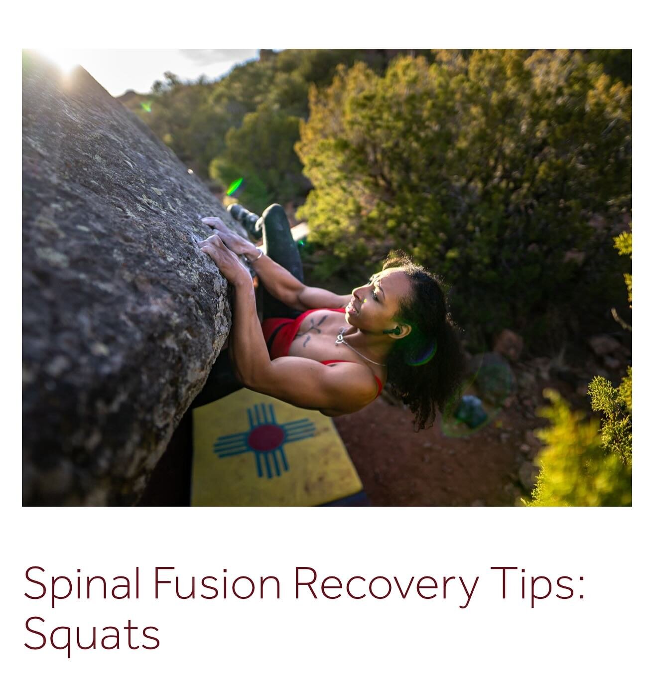 &ldquo;I&rsquo;m nearly four months post-op from lower back spinal fusion surgery. Sneezing stills hurt a ton, but I&rsquo;ve started climbing again and taking small falls. And of course, I&rsquo;m still on that rehab train!! One of the best exercise