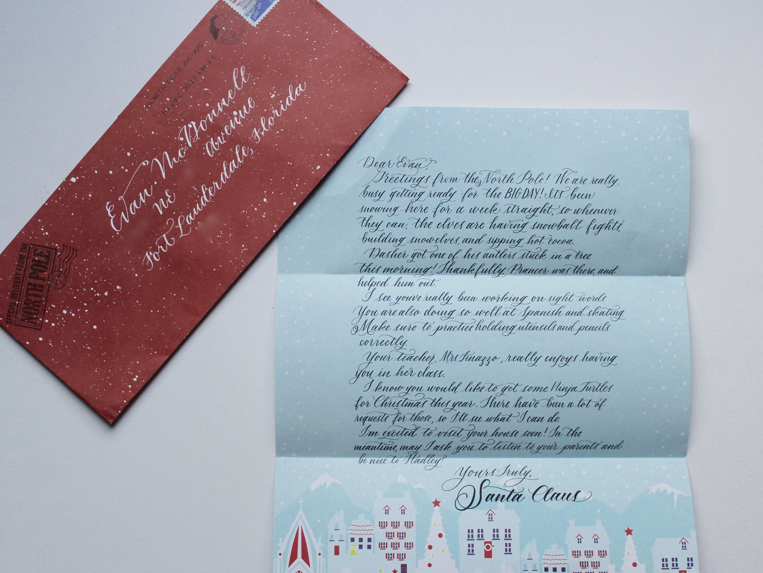 Evan's letter.