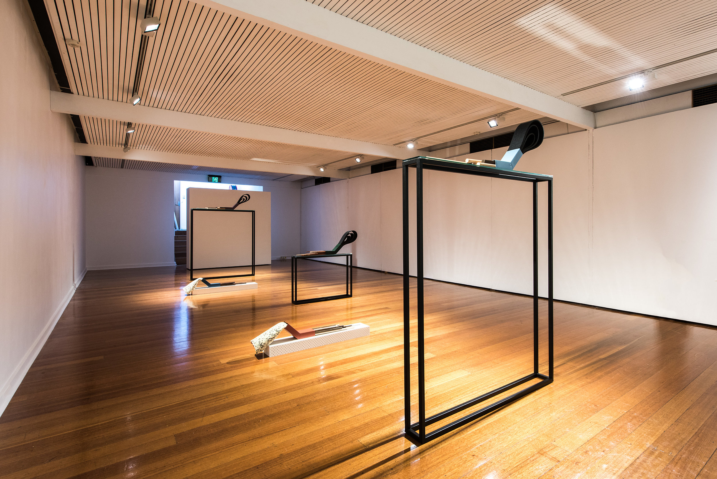   The Repositioning of Objects     that Once Functioned  (2017)  Installation View,  George Paton Gallery  Dimensions Variable  Image Credit: Guy Grabowsky    