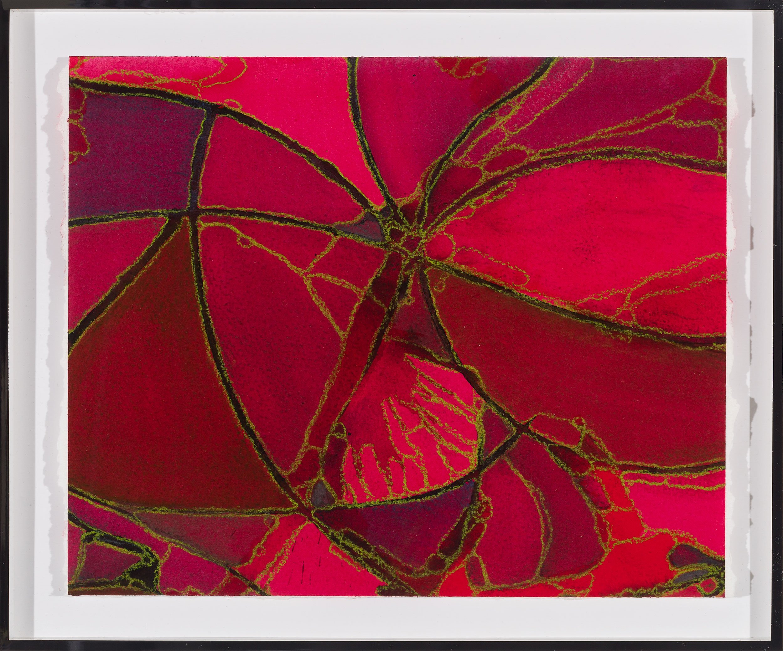   From Erythrocyte #4 , 2023, Watercolour and soft pastel on 300gsm arches paper, aluminium, 21cm x 25.7cm, 25.5cm x 30.5cm (framed) 