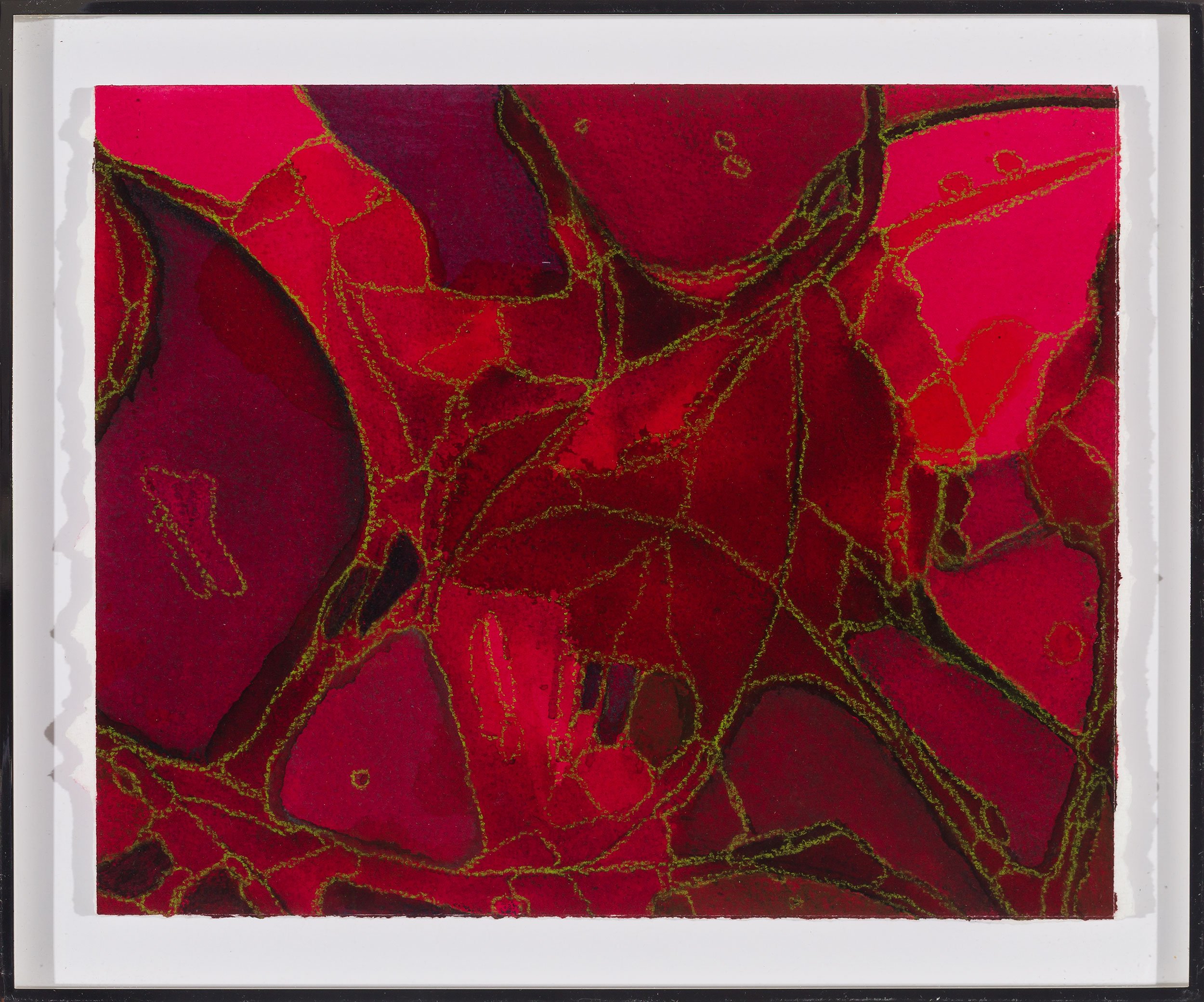  From Erythrocyte #5 , 2023, Watercolour and soft pastel on 300gsm arches paper, aluminium, 21cm x 25.7cm, 25.5cm x 30.5cm (framed) 