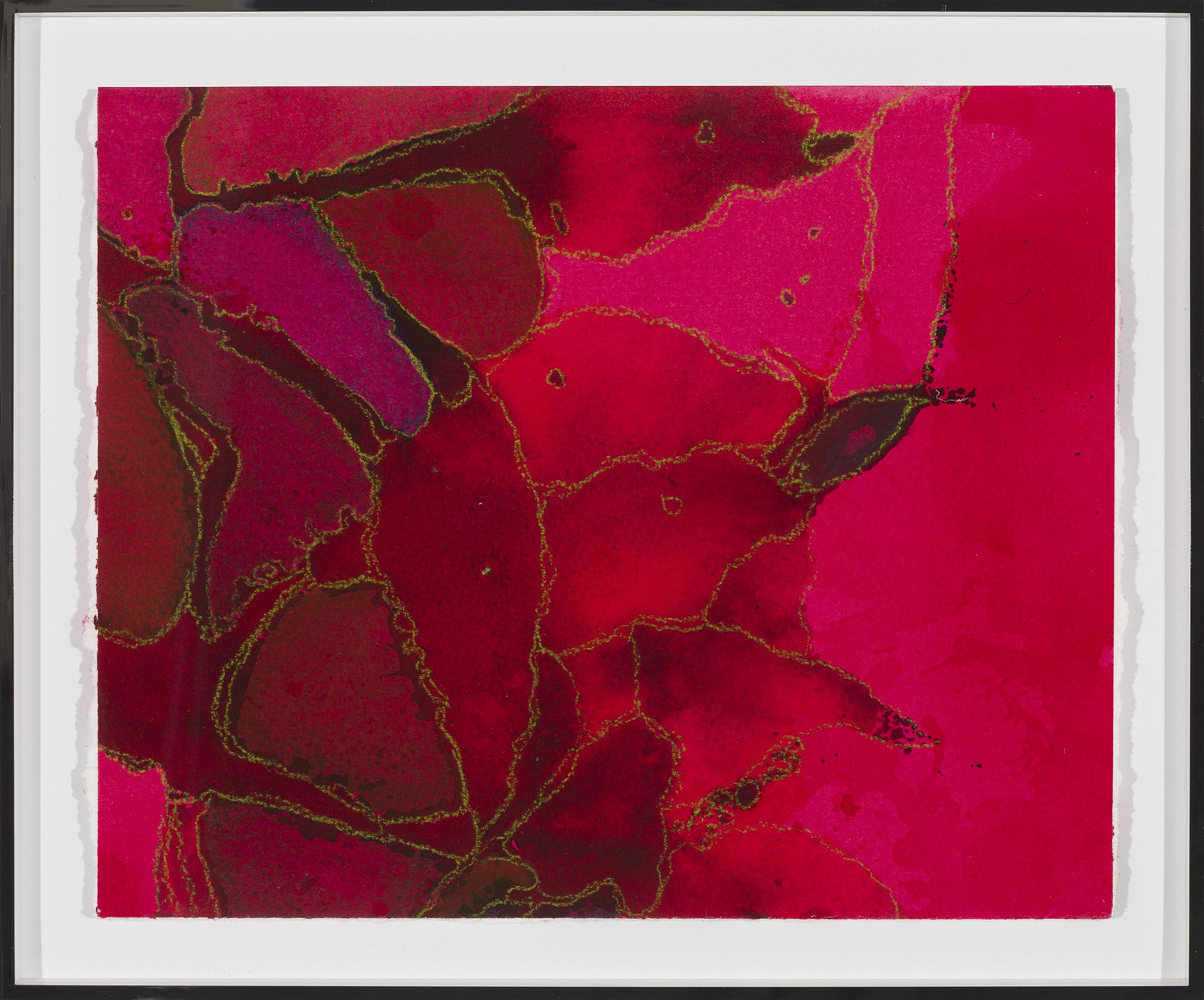   From Erythrocyte #9,  2023 ,  Watercolour and soft pastel on 300gsm arches paper, aluminium, 21cm x 25.7cm, 25.5cm x 30.5cm (framed) 