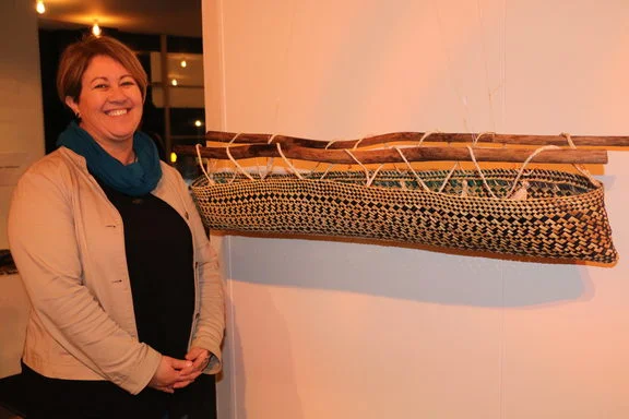 Jules Nonoa says raranga is about self-care. Photo: RNZ/Justine Murray