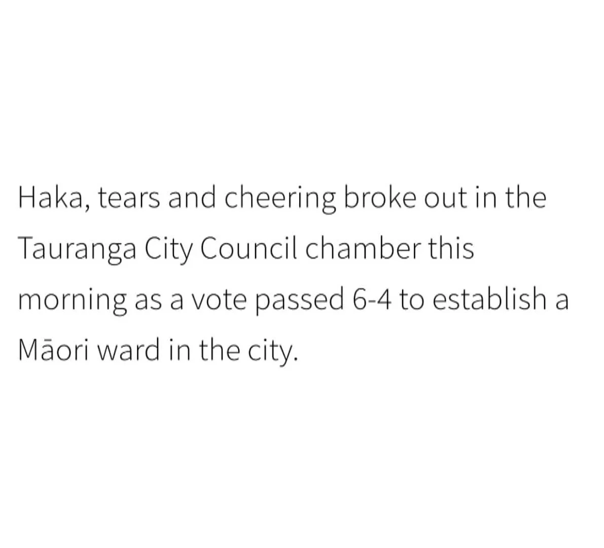 Council Votes in Favour of a Maori Ward.