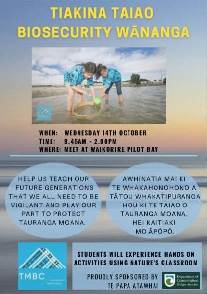 Tiakina Taiao Biosecurity Wānanga ki Waikorire&nbsp;🌊