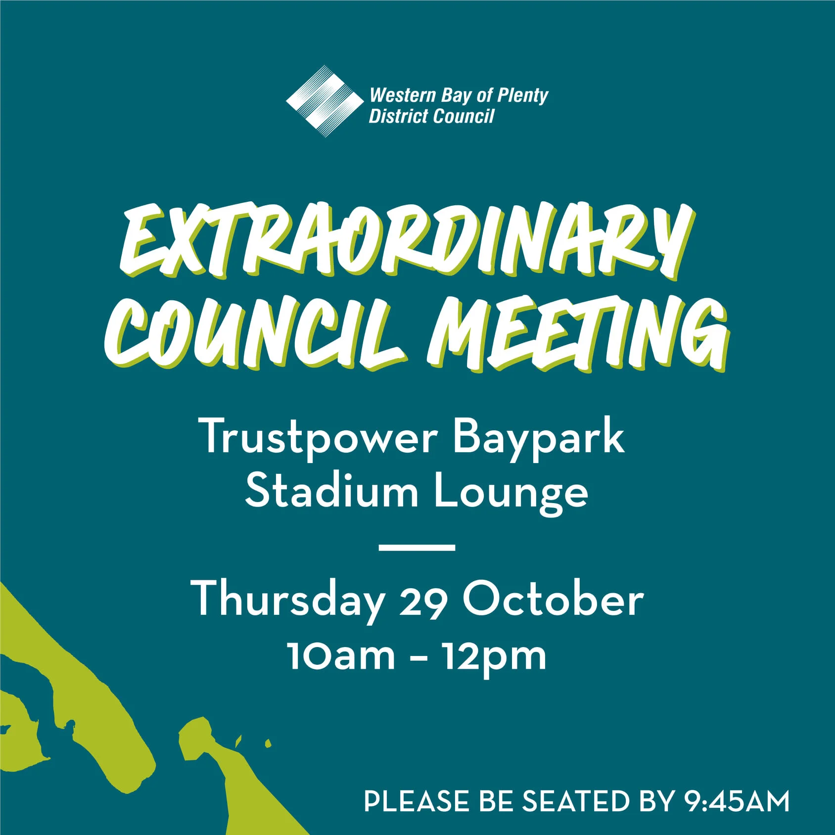 ~ P A N E P A N E P U R A K A U ~ This Thursday Council will be making a final decision on the proposed return of Panepane Purakau, Matakana Island to five local hapū. Everyone is welcome to attend the meeting, to be held at Trustpower Baypark (Stadium Lounge) at 10am, Thursday 29 October. Please be seated by 9.45am.  If you're unable to make it to the meeting in person, we'll also be live streaming it through our Facebook page.  For all the info on the proposal, including submissions, head to&nbsp; www.westernbay.govt.nz/panepane