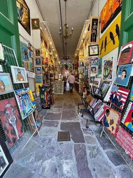   Art shop located in the French Quarter  