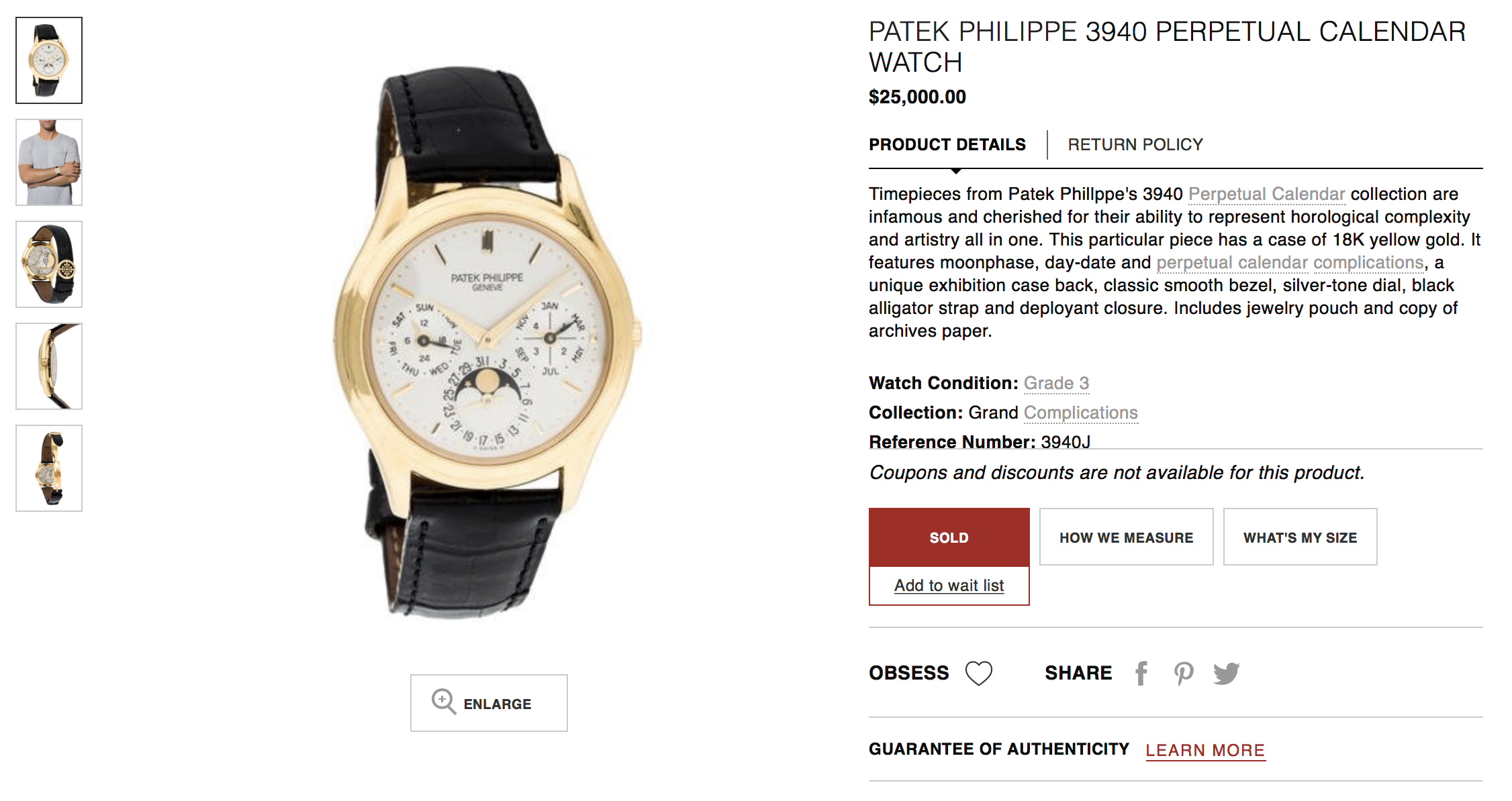Watch product copy for The RealReal.
