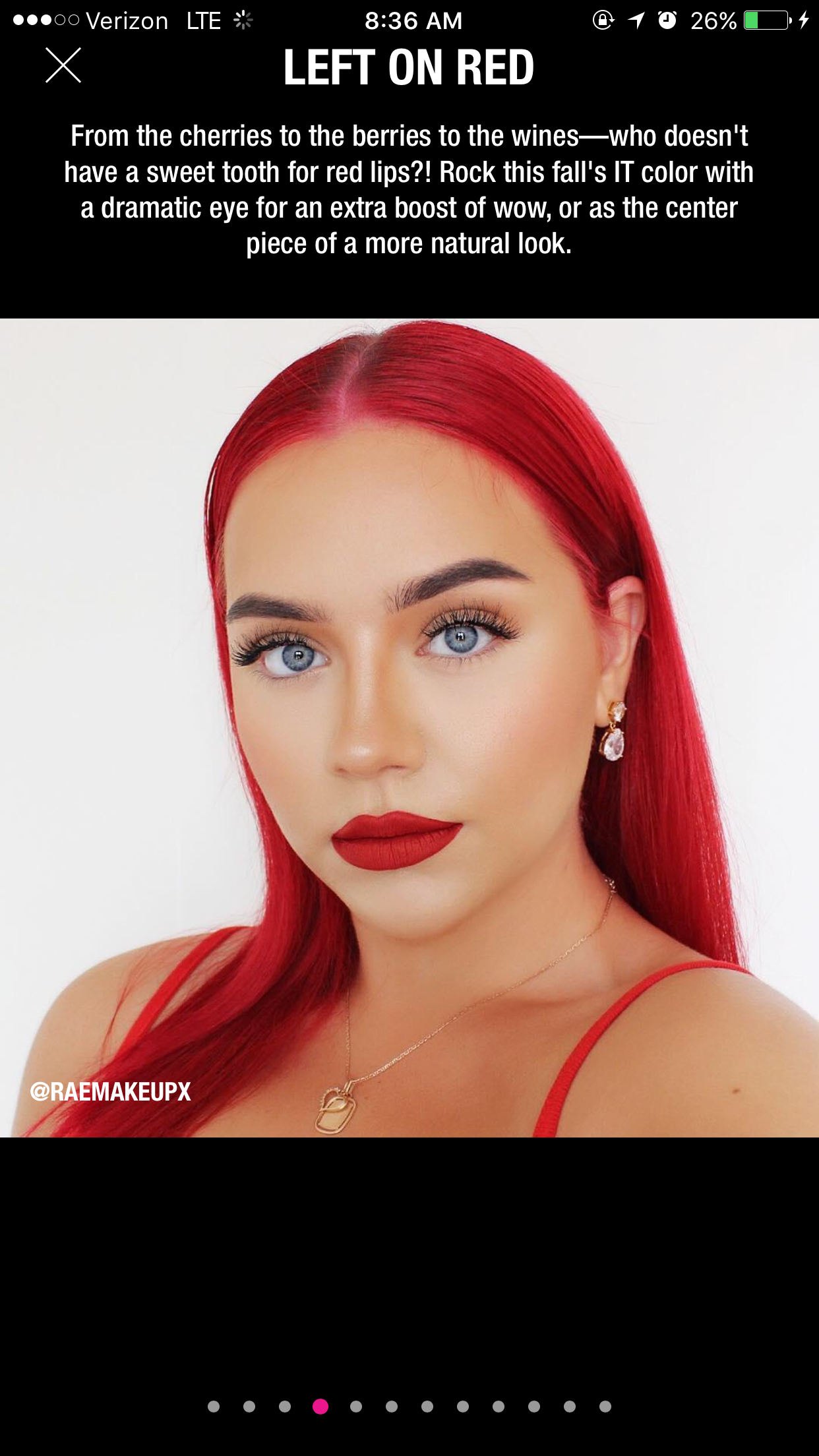  Headline, copy, and concept for trend slideshow on NYX Professional Makeup APP 