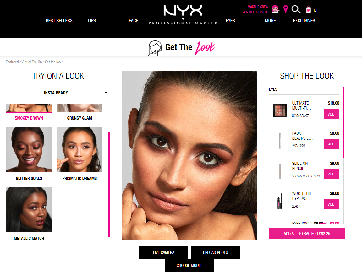  Created names for looks featured in NYX Professional Makeup virtual ‘Try On a Look’ tool. 