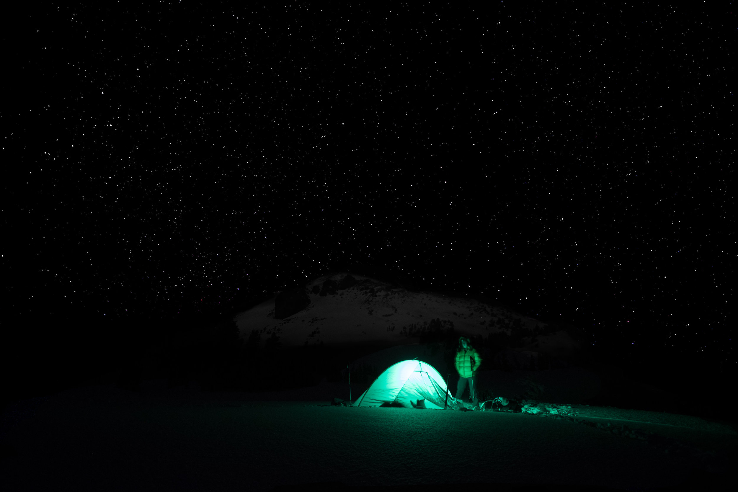 Stars over Lassen Peak