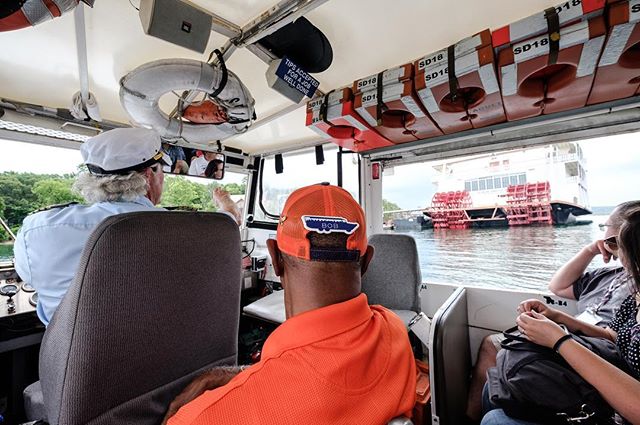 June 20th, 2018. Our duck boat driver, Bob, looks at the Branson Belle as the boat crawls across Table Lake in Branson, Missouri. One month later nearly to the day, a duck boat from the same tour company carrying 31 passengers capsized on the lake, o