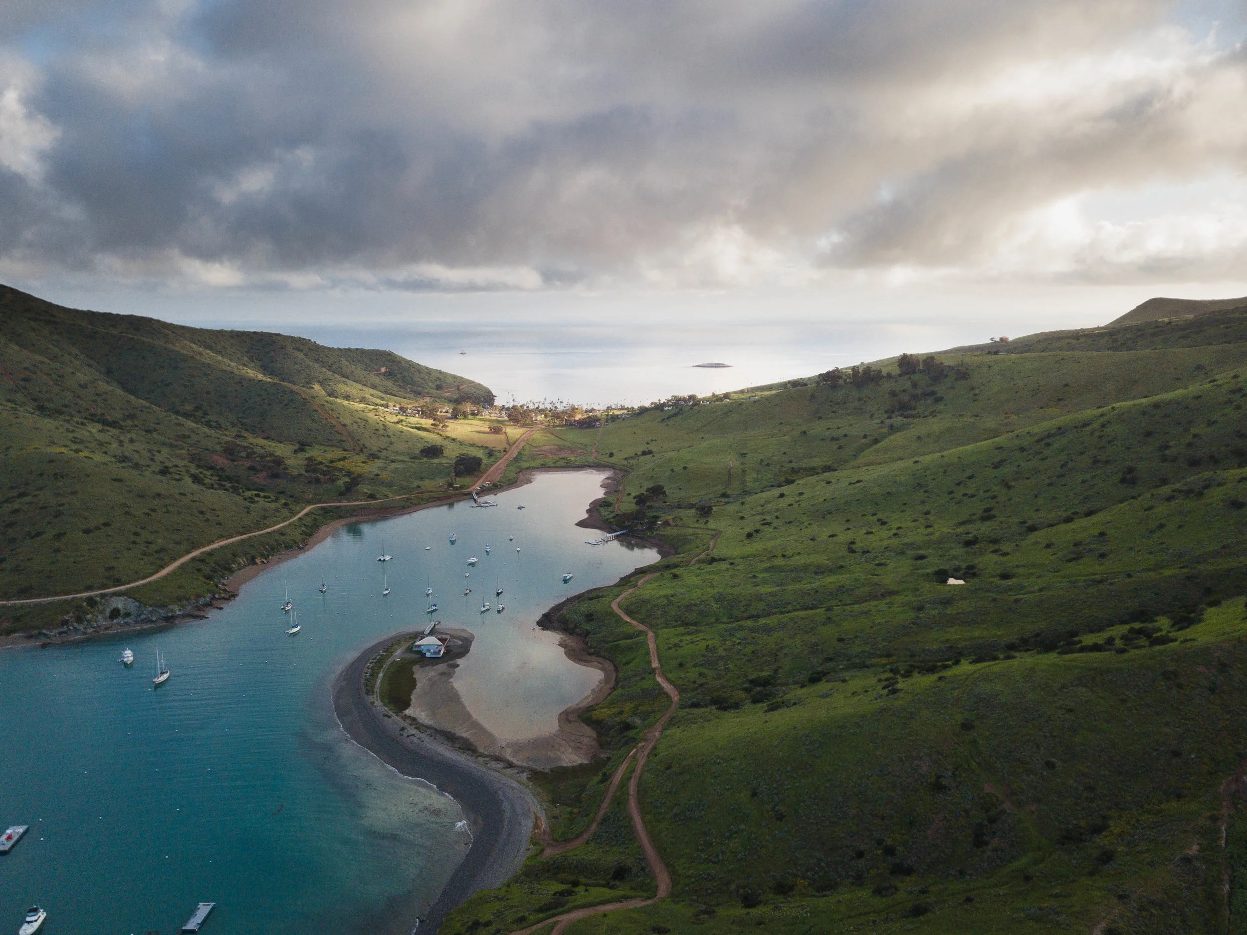 Clouds over Two Harbors on Catalina Island, California. 2019.