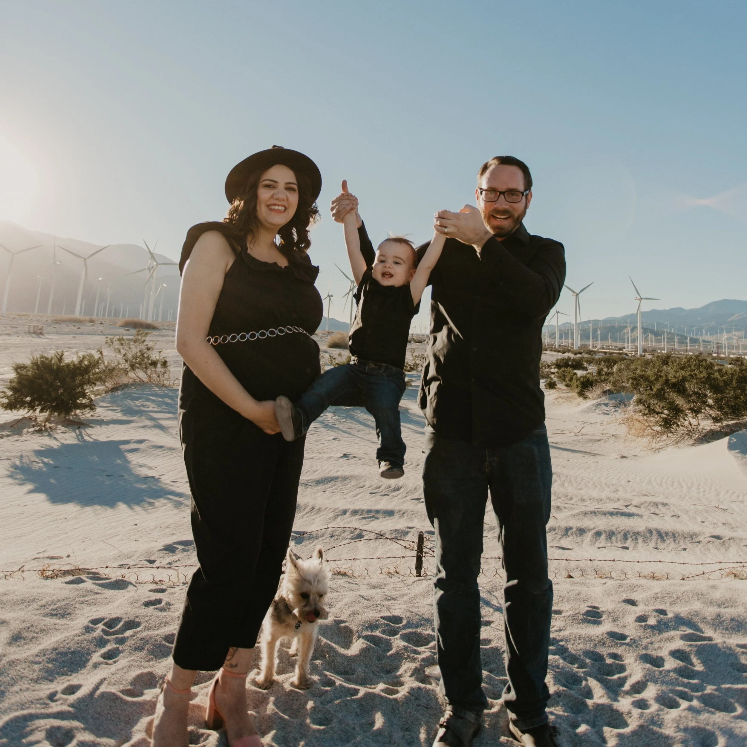 Lydia + Sean // Maternity Session at The Windmills // Palm Springs, California 