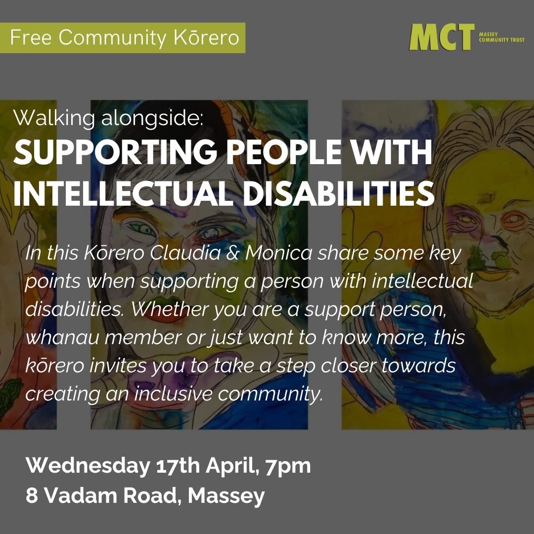 Don't forget to RSVP for tomorrow's Community Kōrero - Walking alongside: Supporting people with Intellectual disabilities. 

These events are free and open to everyone. Click here to confirm your space - https://events.humanitix.com/walking-alongsid