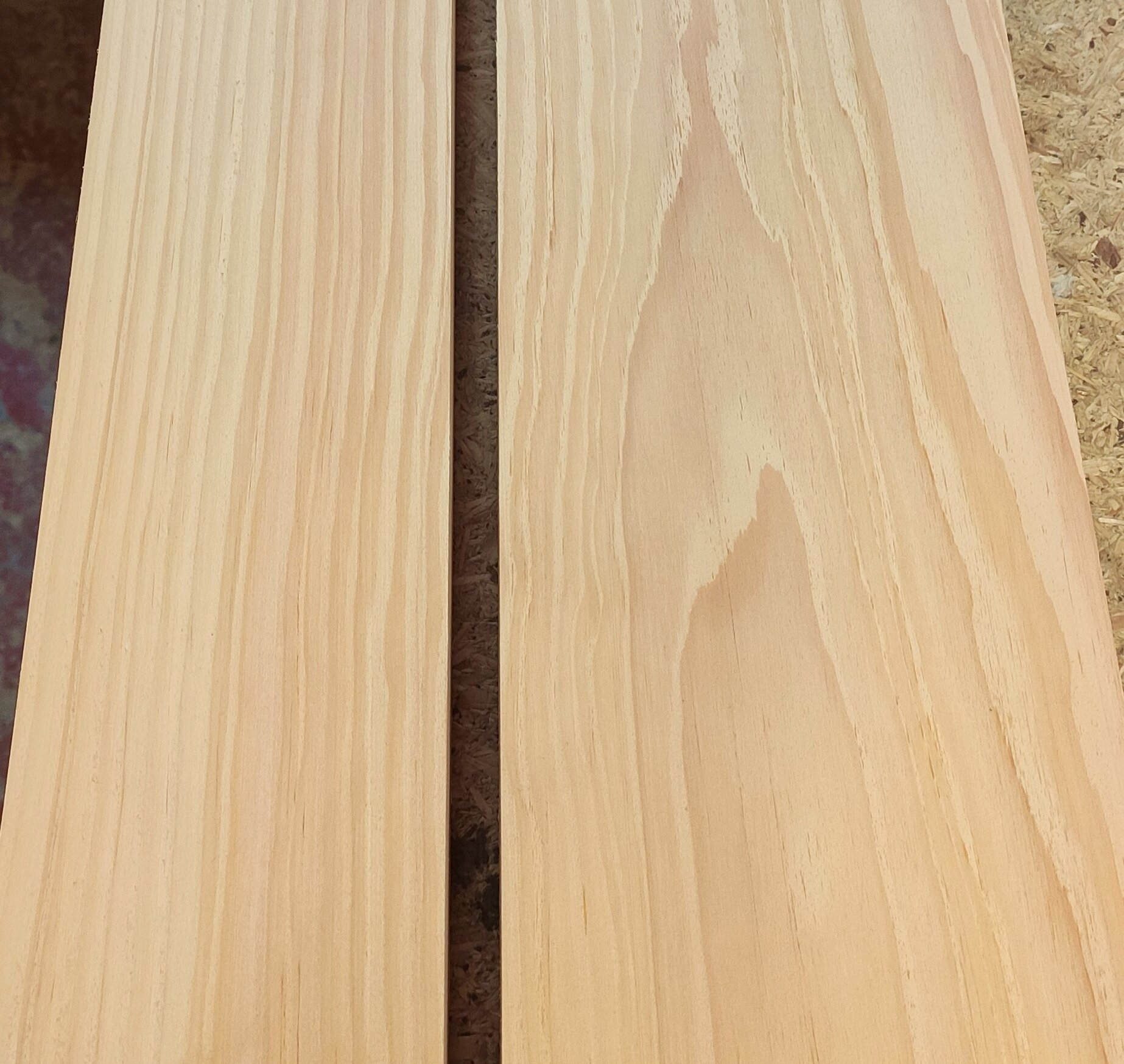 Starting the proces of making the bed in danish Douglas wood.