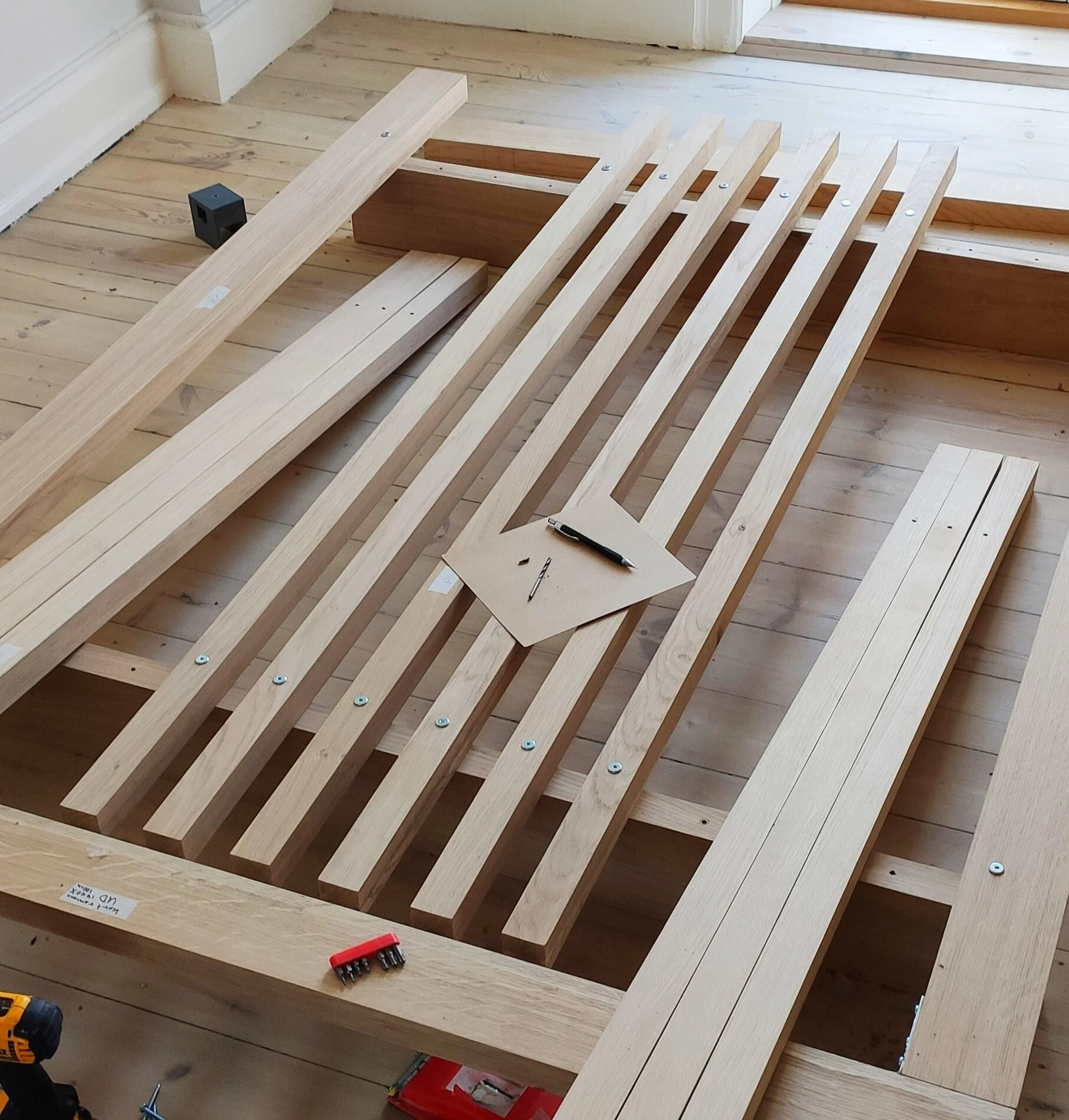 Working on the bed assembly