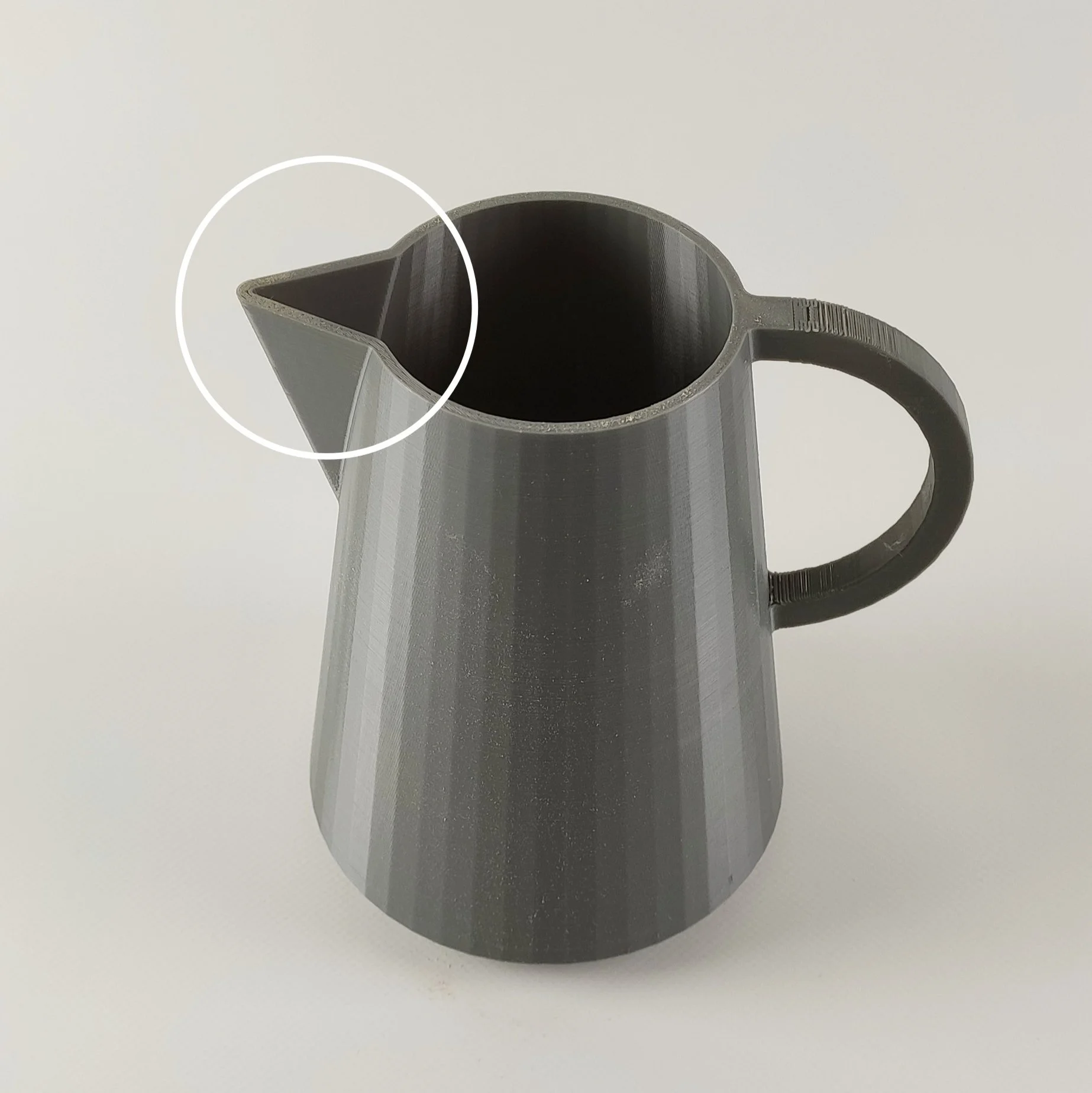 testing volume and pouring with the nozzle