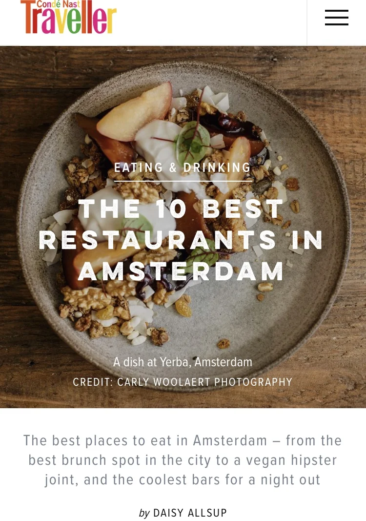 The Best Restaurants in Amsterdam, Conde Nast Traveller June 2018