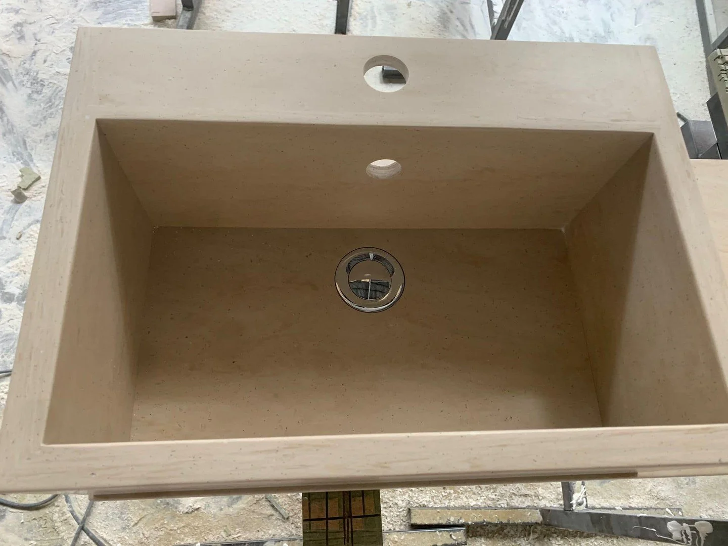 Throwback to this bespoke vanity shelf and sink featuring Tristone &lsquo;Almond&rsquo; that Premium Worktops fabricated for a customer last year.

Designed to be a floating shelf, their team fabricated the surface with sufficient internal support fi