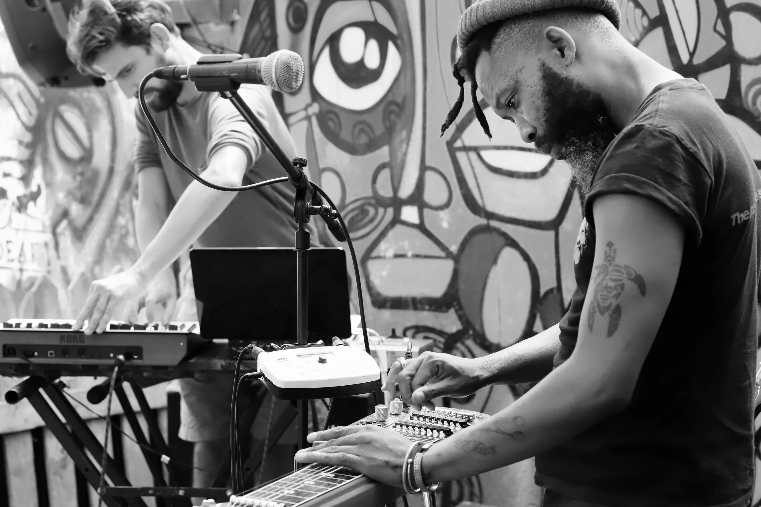 Tubatsi Mpho Moloi feat. Bowrain at Sawubona Soweto, Johannesburg, South Africa - photo by Tjaša Gnezda