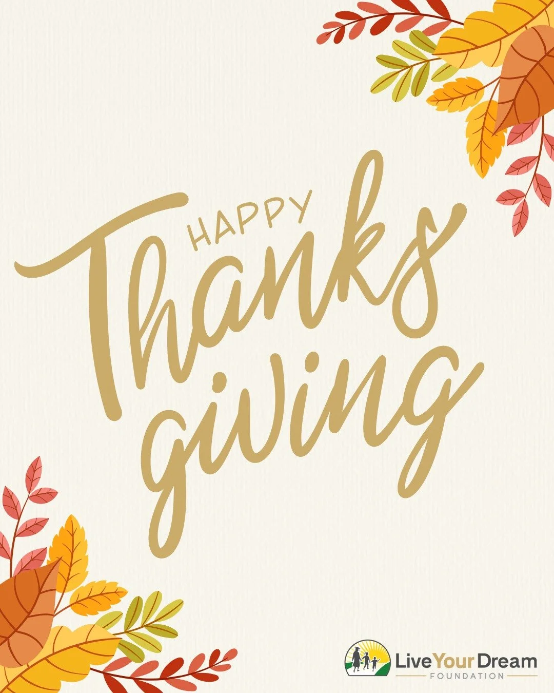 Happy Thanksgiving from all of us at Live Your Dream!

Today we&rsquo;re grateful for the strength of the families we serve and for the incredible community that makes this work possible. Whether you&rsquo;re celebrating with family, friends, or keep