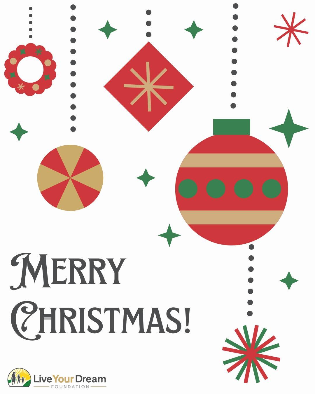 Merry Christmas from all of us at Live Your Dream! 🎄 

We&rsquo;re grateful for every mom, donor, volunteer, and partner who made this year one of hope, growth, and impact. Wishing our community a holiday filled with peace, joy, and love.

#MerryChr