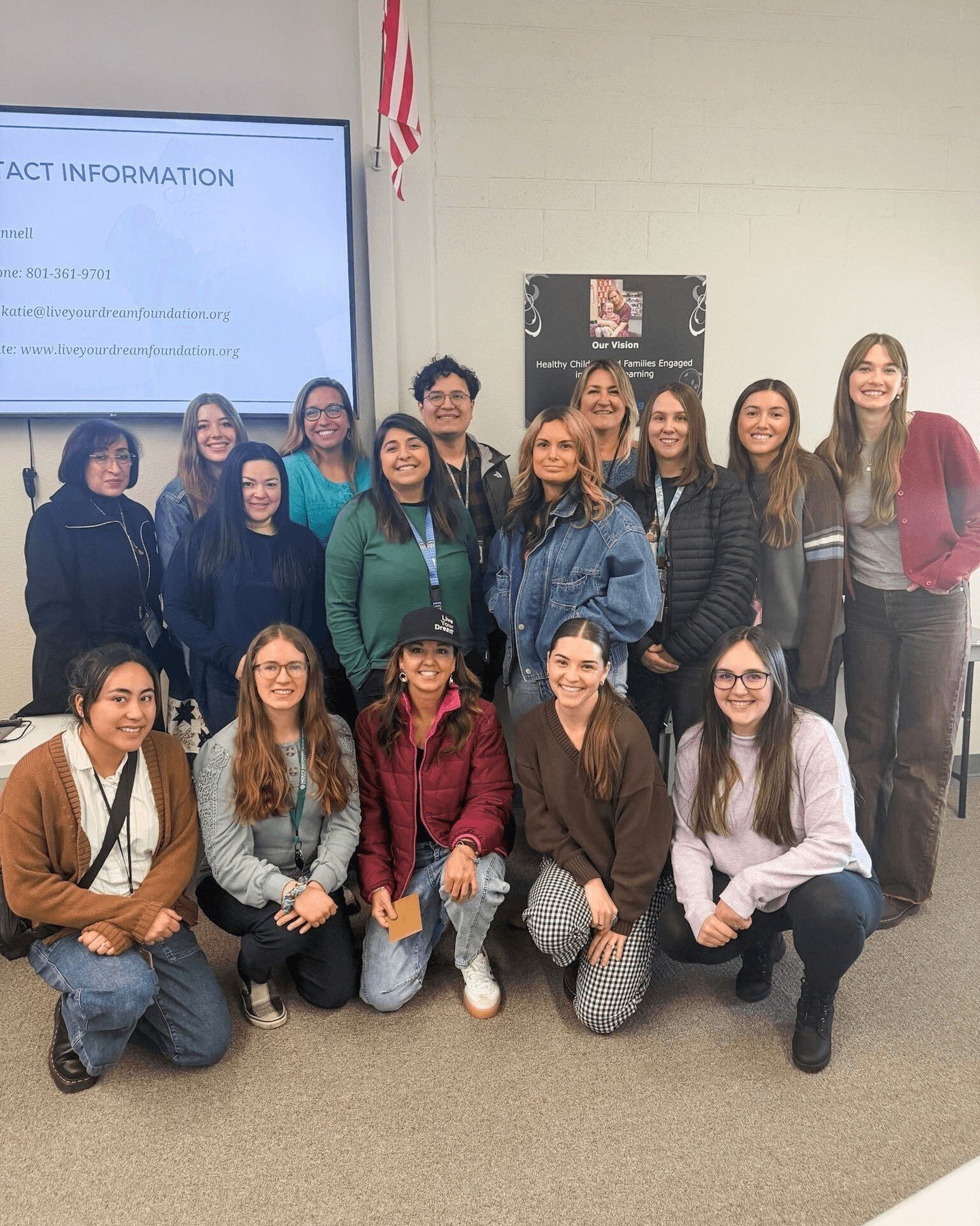 Thank you to @earlylearningessentials for inviting Katie Bunnell to speak with your team about the Live Your Dream Foundation. It was such a great opportunity to connect with your Family Advocates who work directly with more than 400 families in your