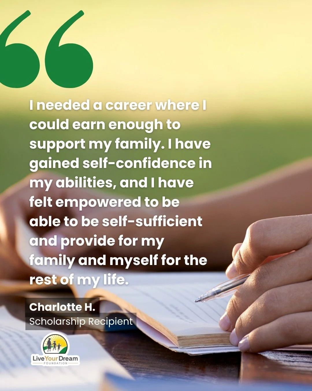 She didn&rsquo;t just go back to school&mdash;she changed the trajectory of her family forever.

&ldquo;I&rsquo;ve gained the confidence and ability to provide for my family for the rest of my life.&rdquo;

This is what your support makes possible. N