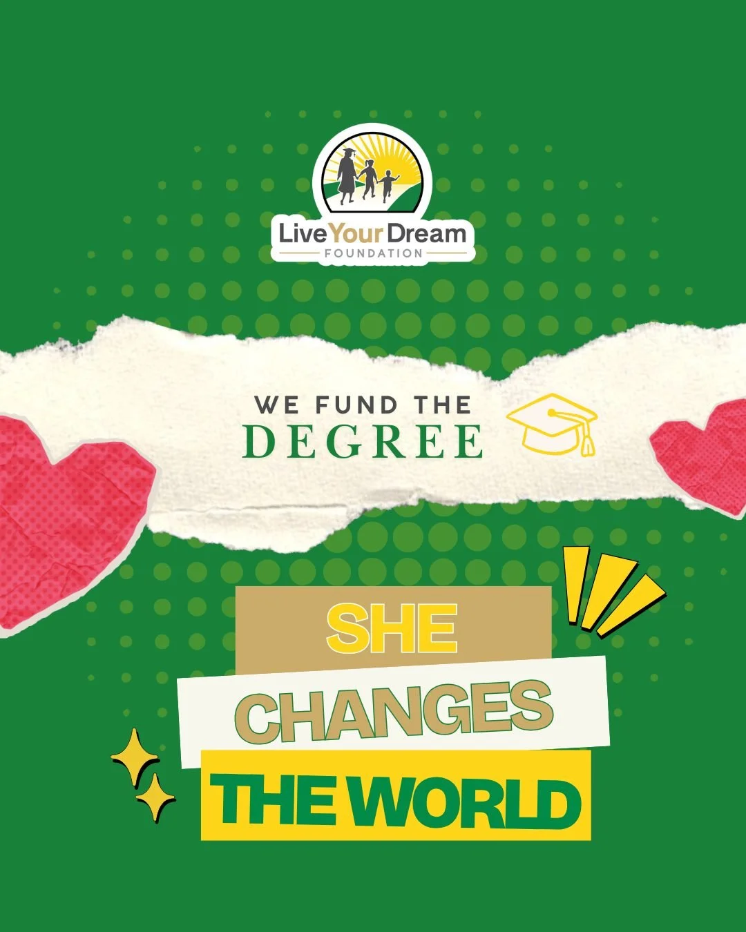 From late nights to new beginnings, her determination becomes a legacy for her children.

✨ Stand with her. Donate today in our bio.

#LiveYourDreamFoundation