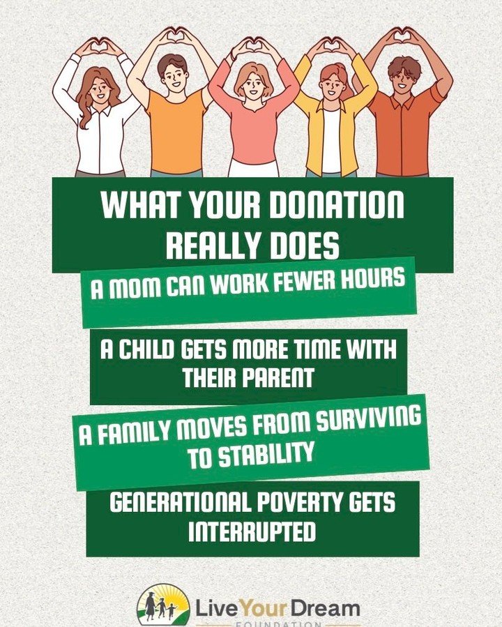 This is what happens when you donate to Live Your Dream Foundation.
$1 or $10,000 &mdash; every gift matters.
Help fund the future.
#LiveYourDream #CommunitySupport#MakeAnImpact