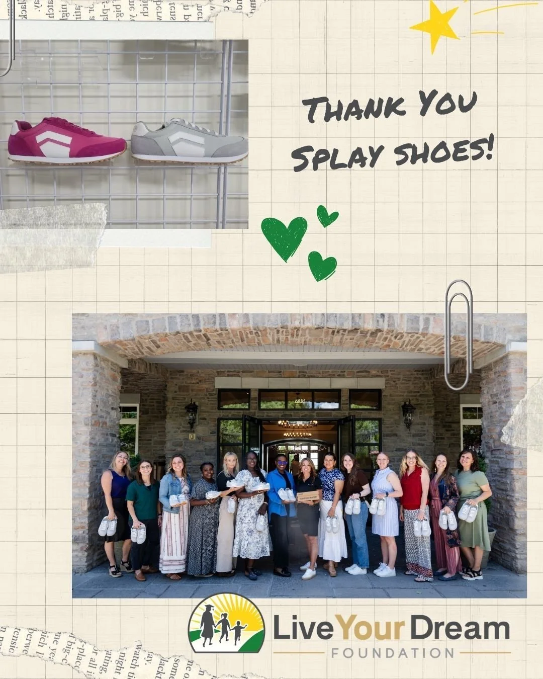 Businesses like Splay Shoes show what community impact really looks like.

At our Live Your Dream Golf Tournament, @splayathletics donated a pair of their newest running shoes to every scholarship recipient!

One mom said it best: "I can't tell 
