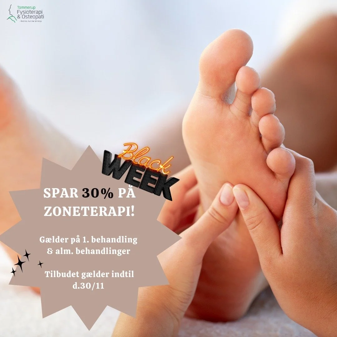 🖤BLACK WEEK TILBUD🖤

Husk at i anledning af Black Week kan du fork&aelig;le dig selv med en ekstra god pris p&aring; zoneterapi hos Marlene. Hele ugen giver vi dig 30% rabat p&aring; b&aring;de f&oslash;rste konsultation og almindelig konsultation: