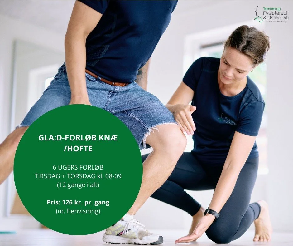 💚 GLA:D-forl&oslash;b for kn&aelig; og hofte 💚

Husk, at vores dygtige fysioterapeuter Julie og Nanna tilbyder GLA:D&reg;-forl&oslash;b for dig med artrose/slidgigt i kn&aelig;- eller hofteomr&aring;det 😇

Et GLA:D&reg;-forl&oslash;b hj&aelig;lper