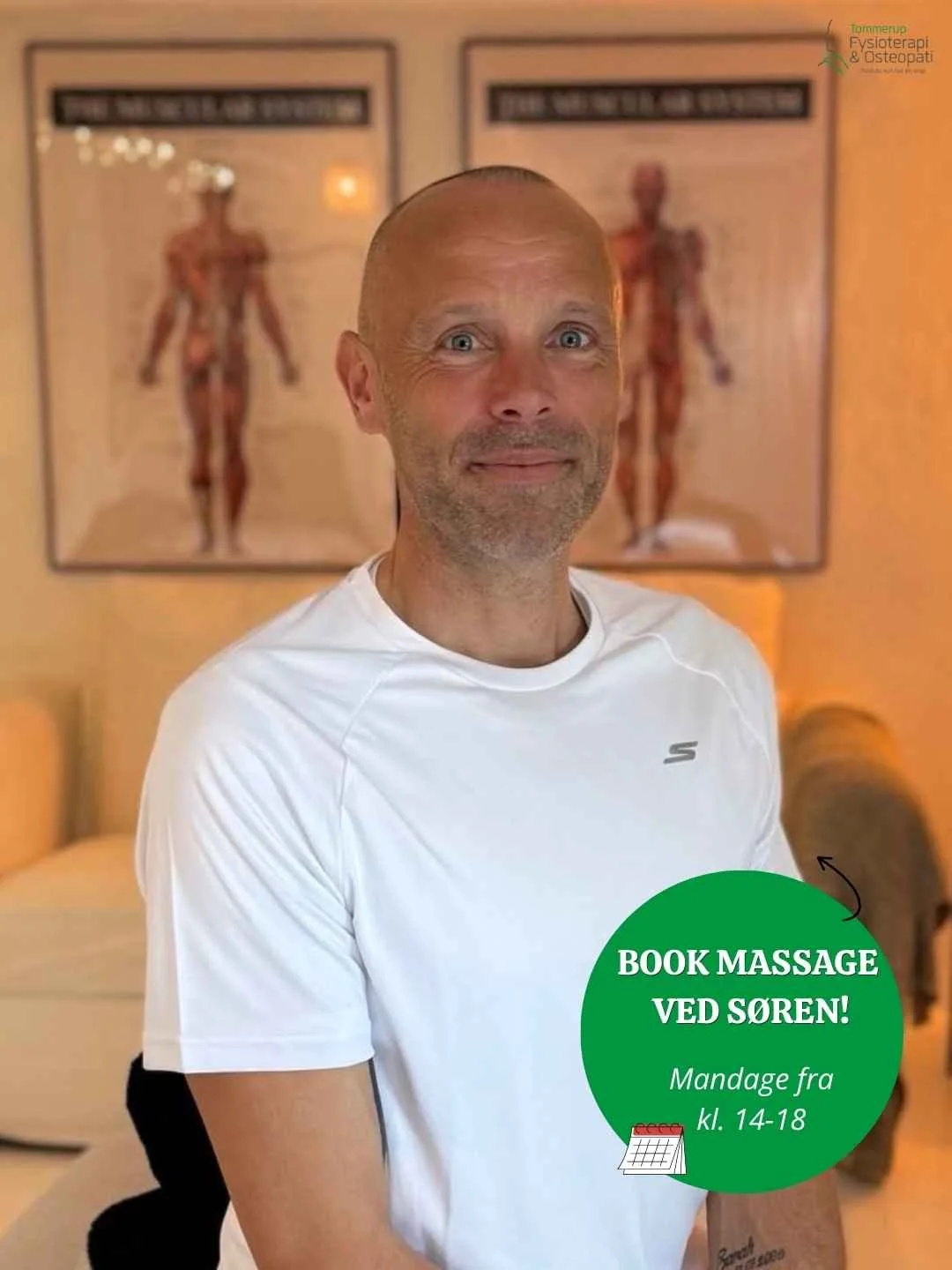 I en travl periode har vi f&aring;et hj&aelig;lp af S&oslash;ren Steinmejer fra Bellinge Fysioterapi og Osteopati &ndash; og du vil derfor kunne m&oslash;de ham her i huset, mandag eftermiddag. 🙌🏻

S&oslash;ren st&aring;r klar til at hj&aelig;lpe m