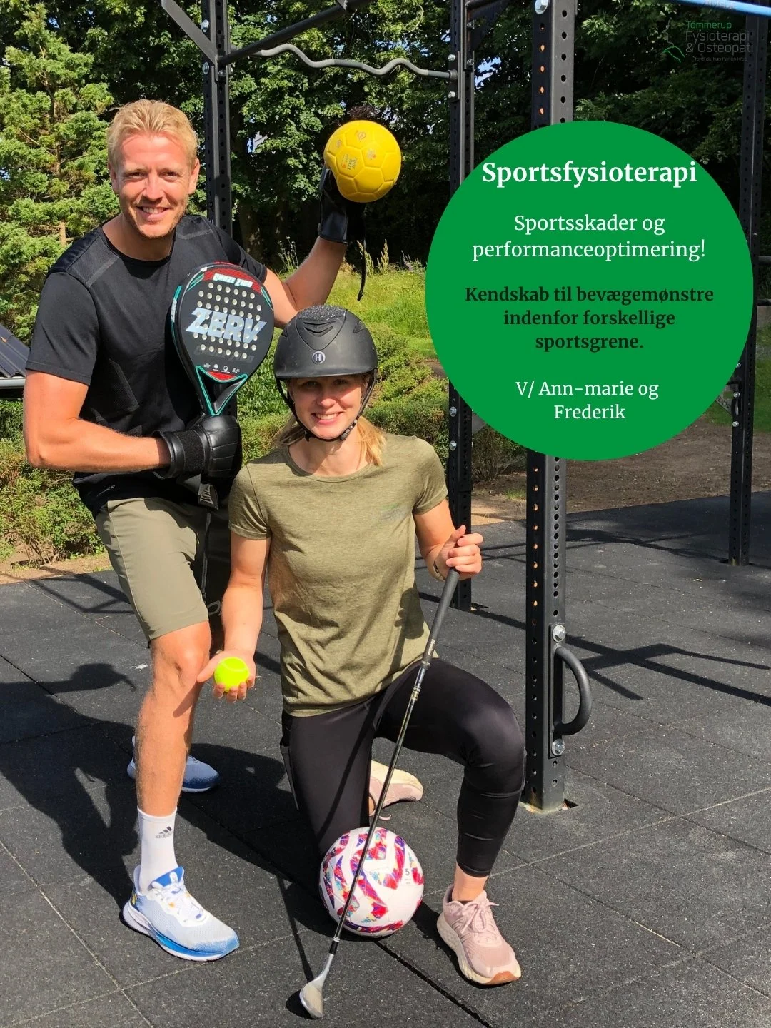 SPORTSFYSIOTERAPI ⛹️&zwj;♀️🏊&zwj;♂️🎾🐎

Hos os st&aring;r Ann-Marie og Frederik klar til at hj&aelig;lpe dig med sportsfysioterapi &ndash; b&aring;de behandling og genoptr&aelig;ning af skader samt optimering af din performance 💪

Du f&aring;r pro