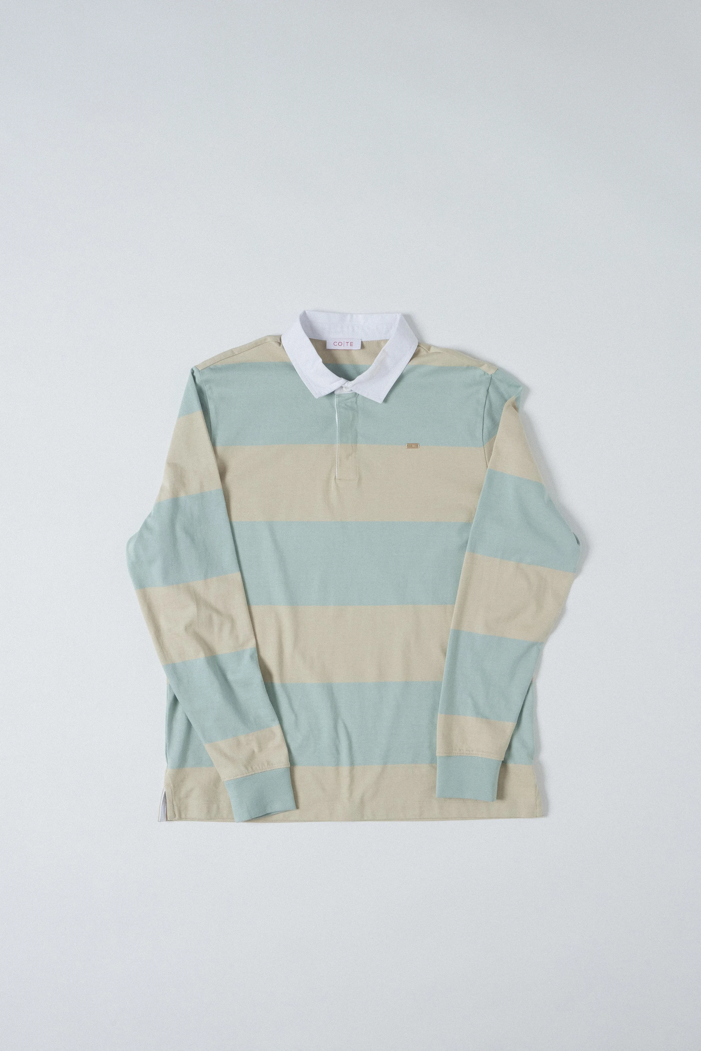 Striped t-shirt / green+sand