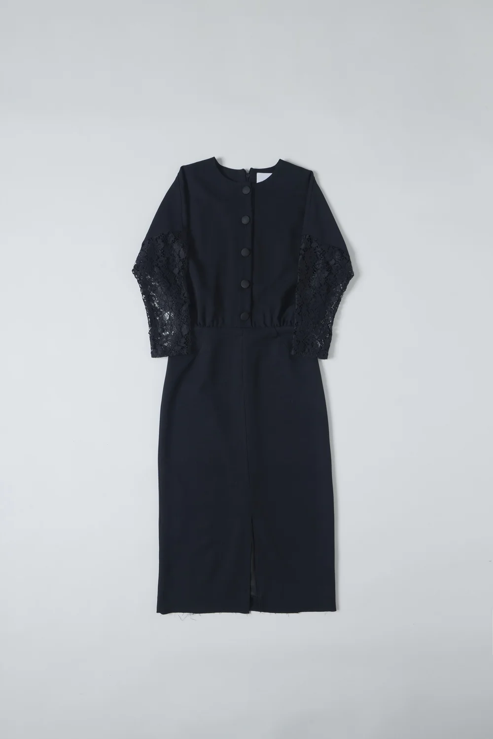 chinese dress ladies Women's Bohemian Holiday Black Midi Dress + Lace Trim main image 1