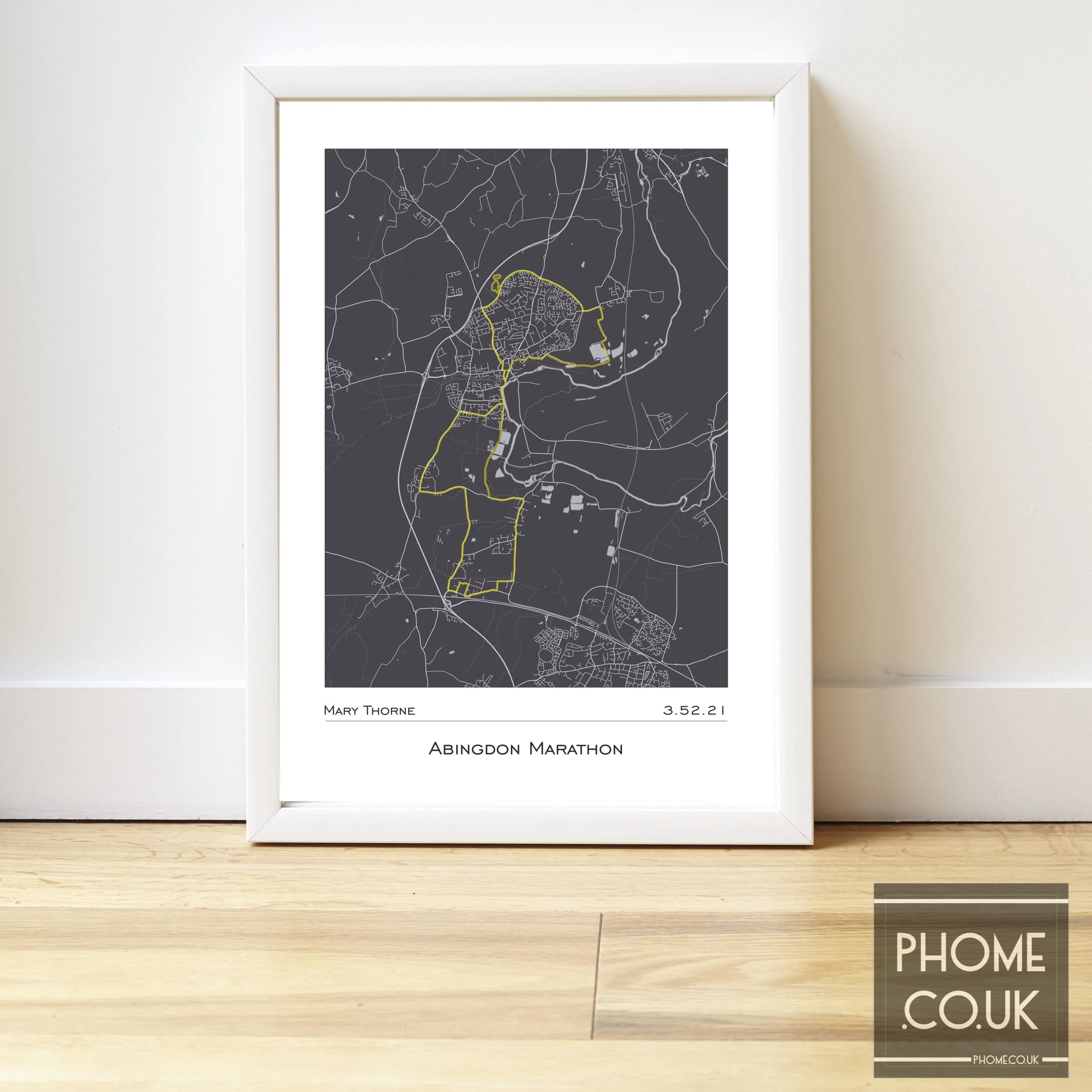 Abingdon - Marathon Finisher's Print