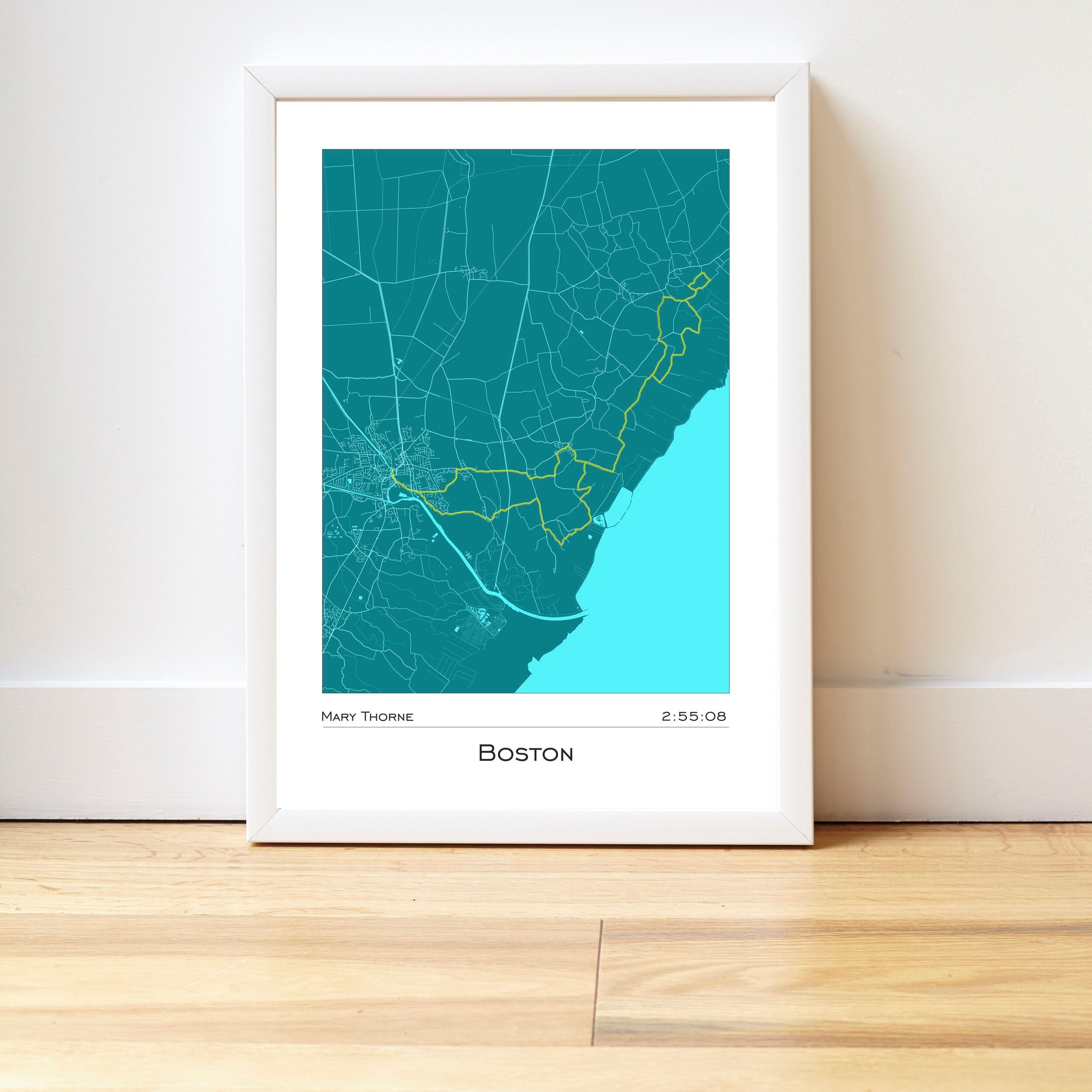 Boston (UK)- Marathon Finisher's Print