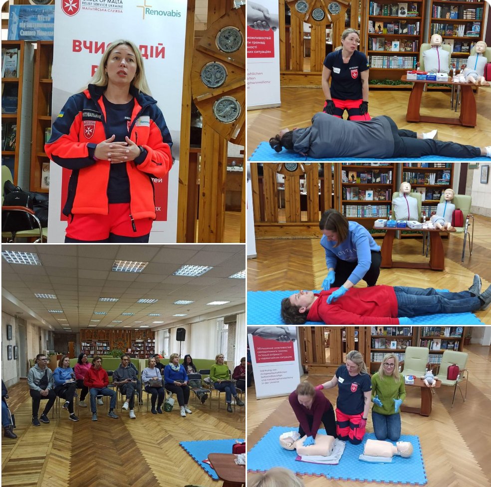  First aid training held at the library; to inform and prepare civilians for anything. 