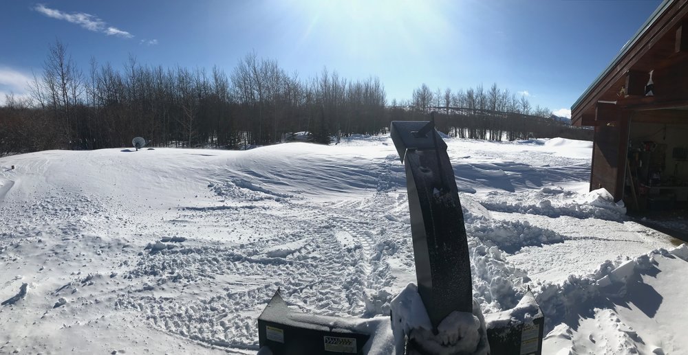 Snowblowing the drifts