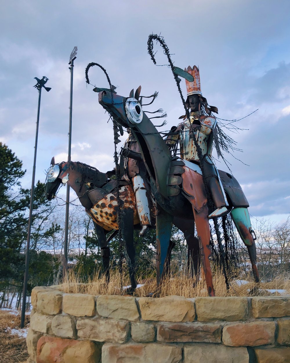 Blackfeet Warrior Statues