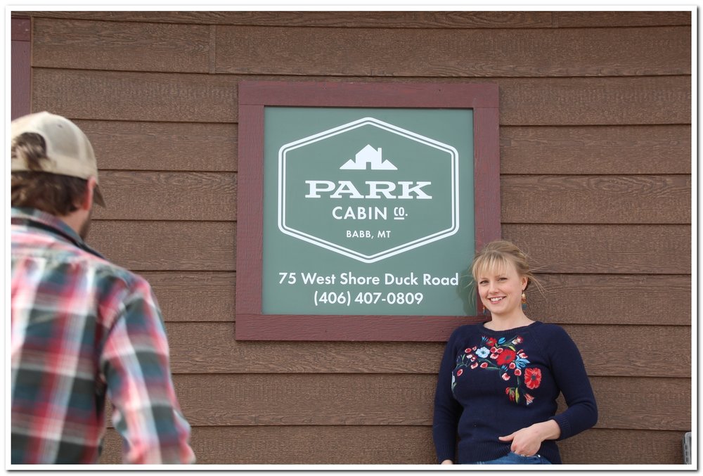 We tried, and eventually succeeded, in getting a decent photo in front of the main office sign