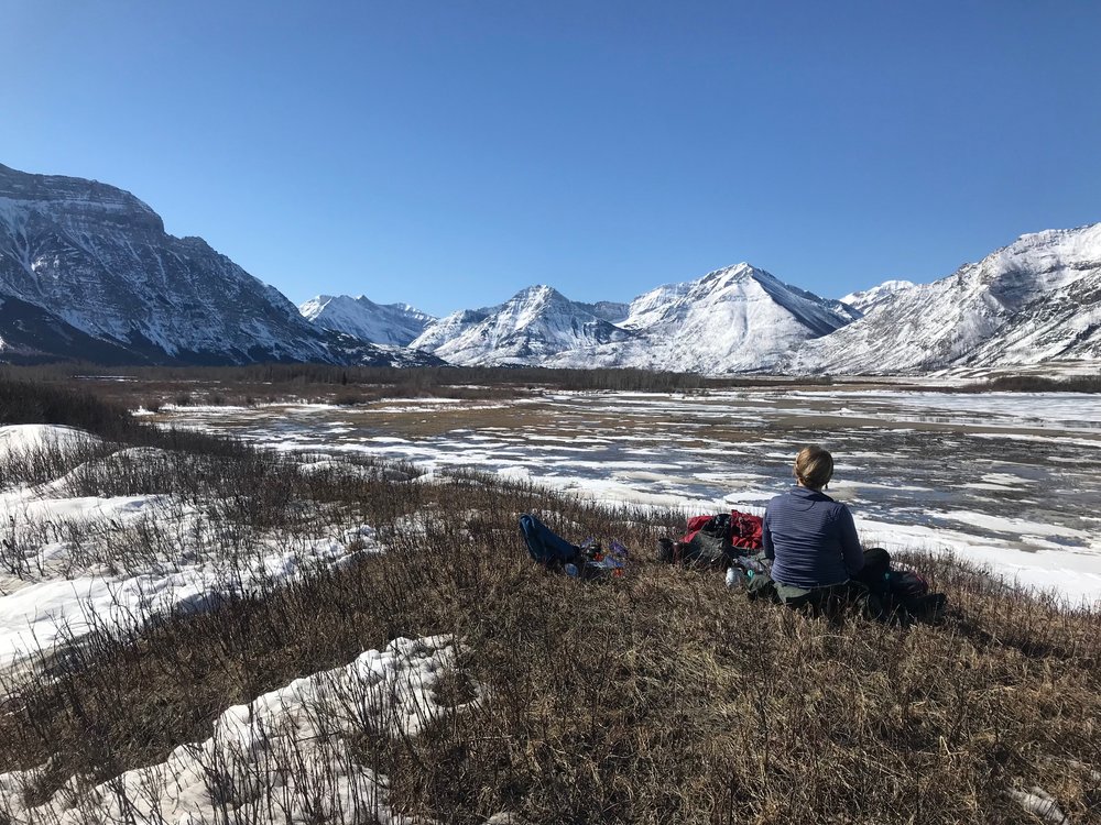 Our lunch spot on the Wishbone Trail