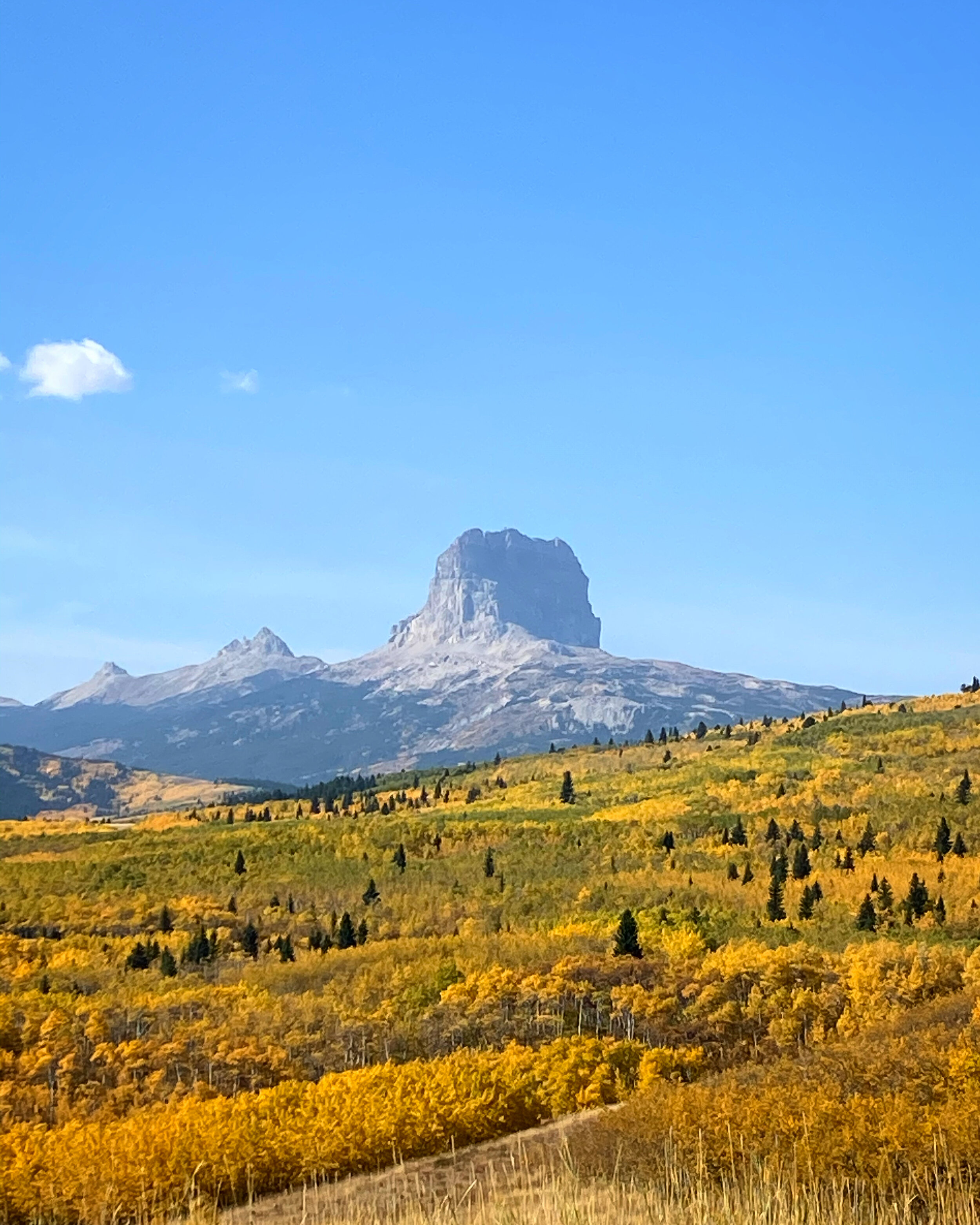 View of Chief Mountain from Highway 17 - Babb, Montana