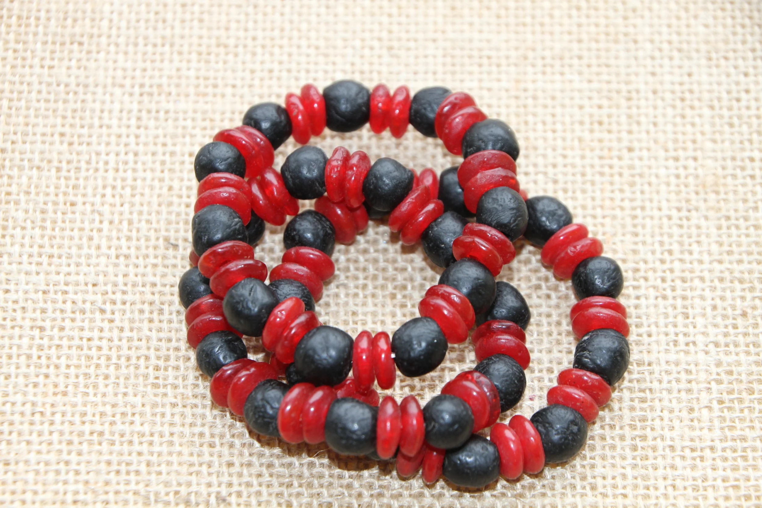 Red and Black Bracelets